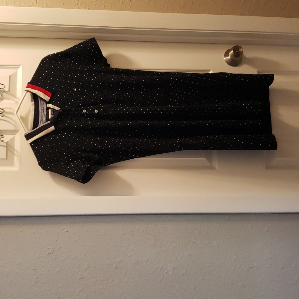 Navy blue polkadot Tommy Hilfiger dress